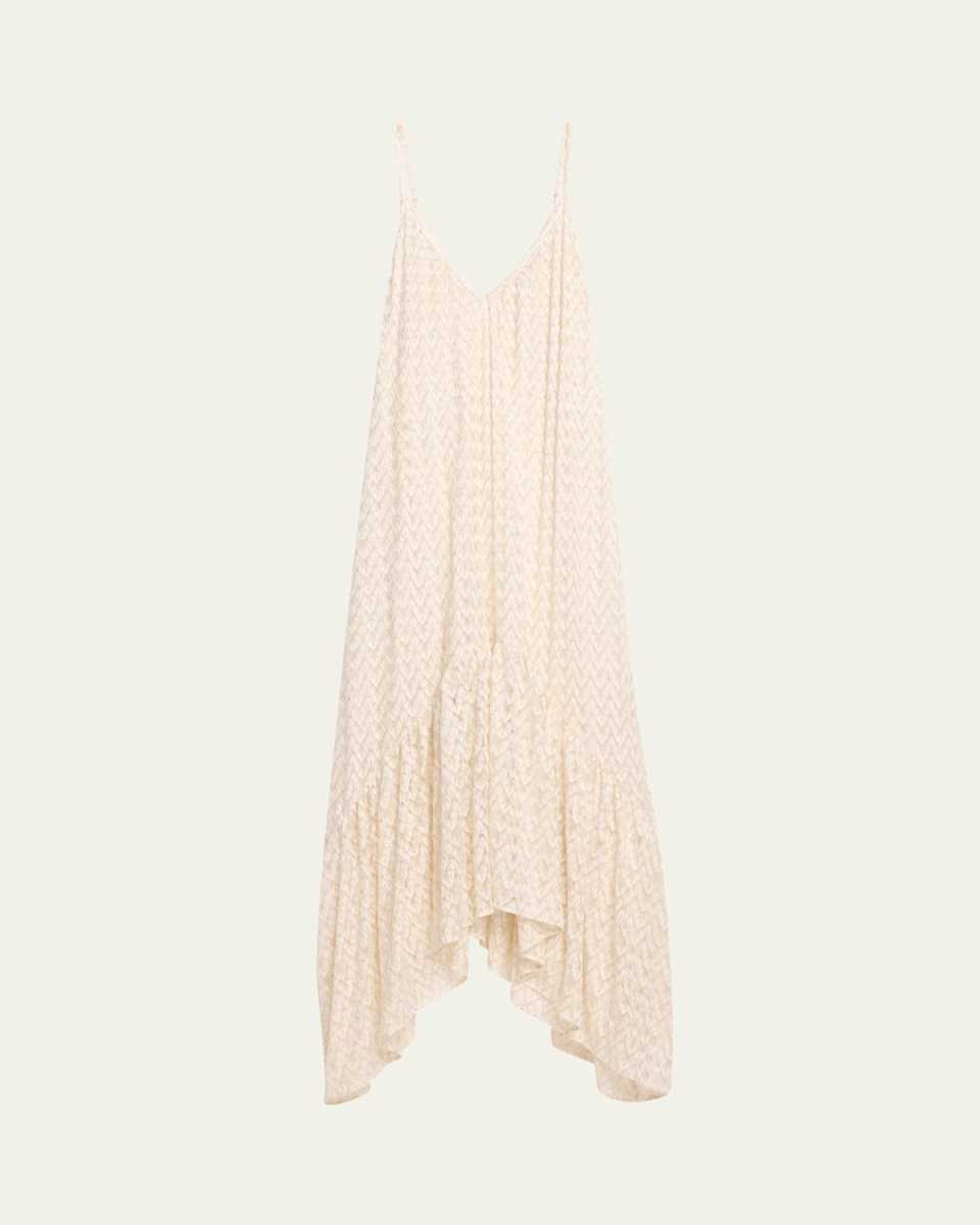 Anya Metallic Zig-Zag Maxi Dress